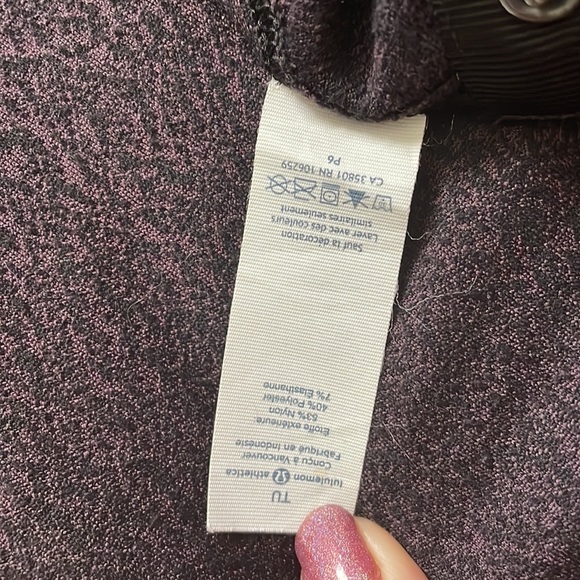 Lululemon Vinyasa Wrap- Running Luon Spray Jacquard Black Cherry Black/Black - Picture 8 of 9